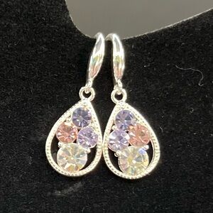 NWT City. By City Crystal Teardrop Earrings